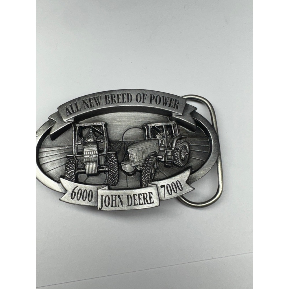 Vintage 1992 John Deere Belt Buckle All New Breed of Power 6000 7000 Tractors